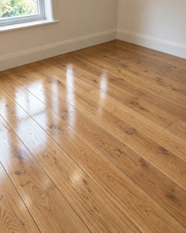 Aplicación ilustrativa: Laca transparente para pisos de madera